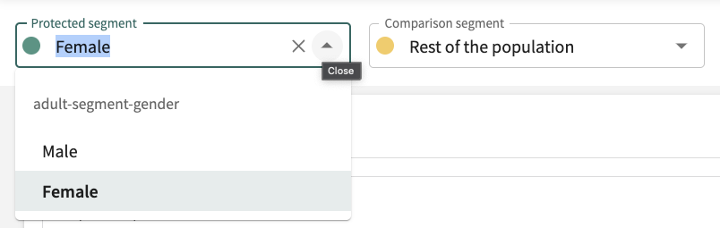 select a fairness segment