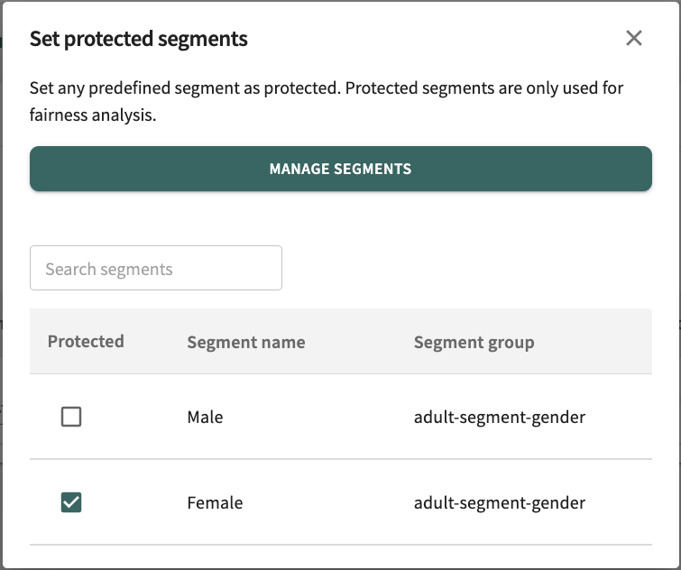 set protected segments