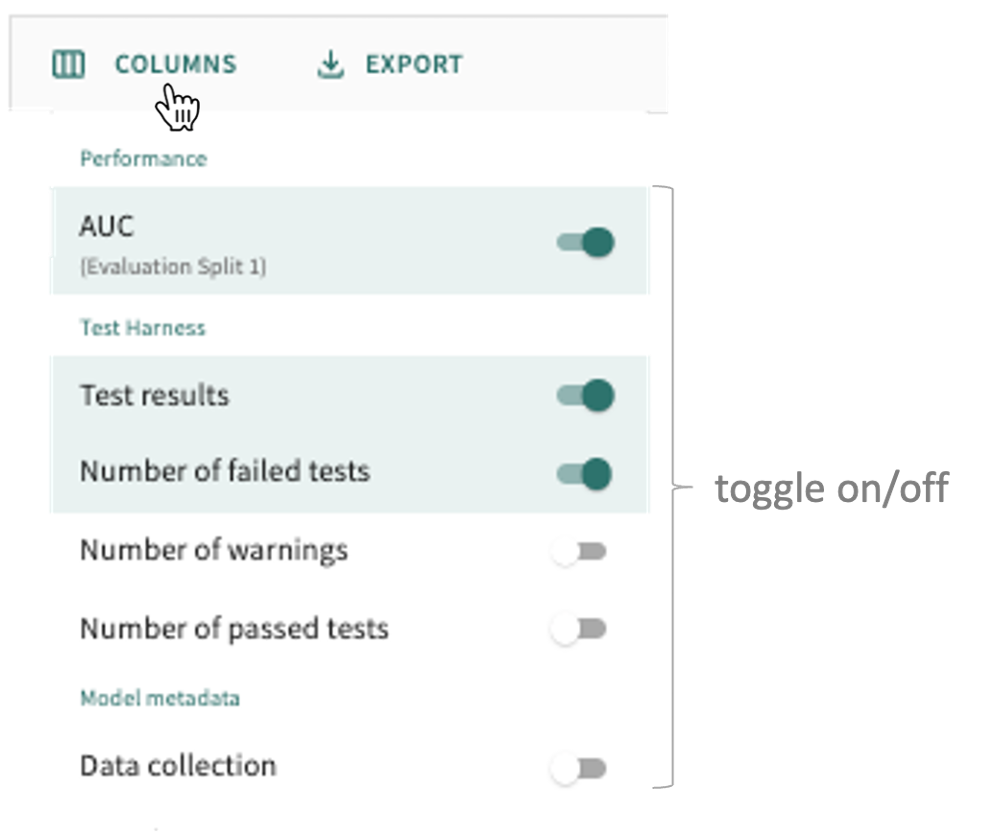 configure columns