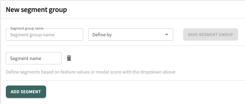 define new segment group