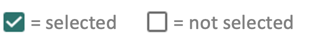 selected vs. not selected