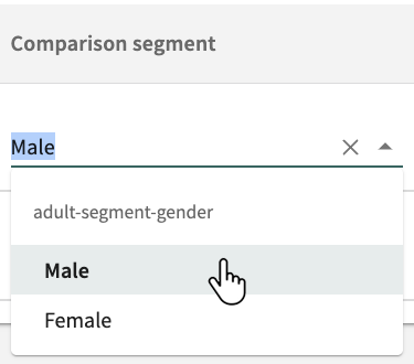 change comparison segment