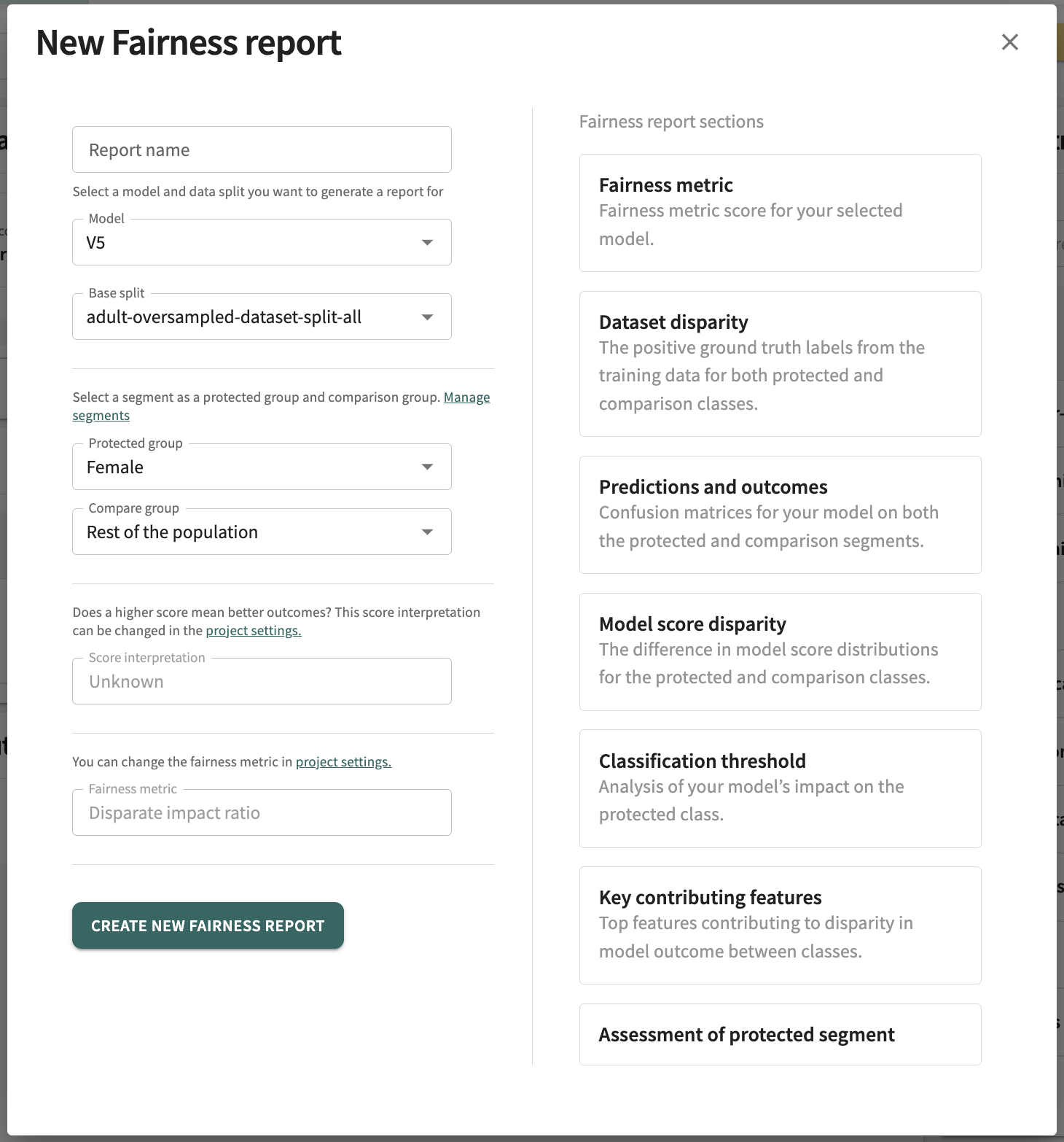 fairness report form