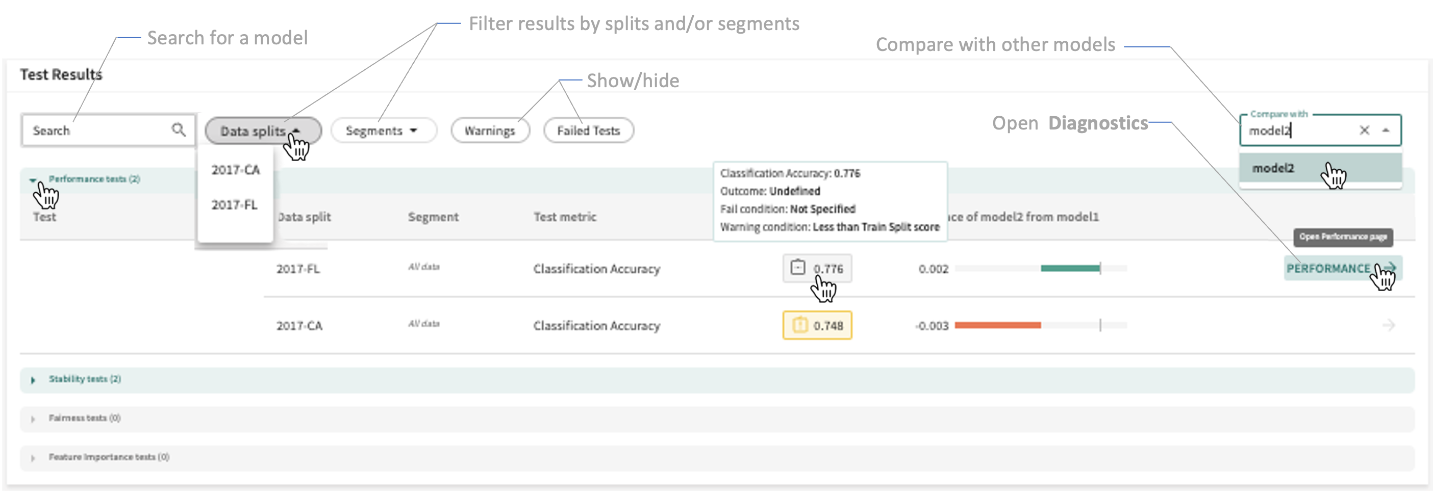 filter selection