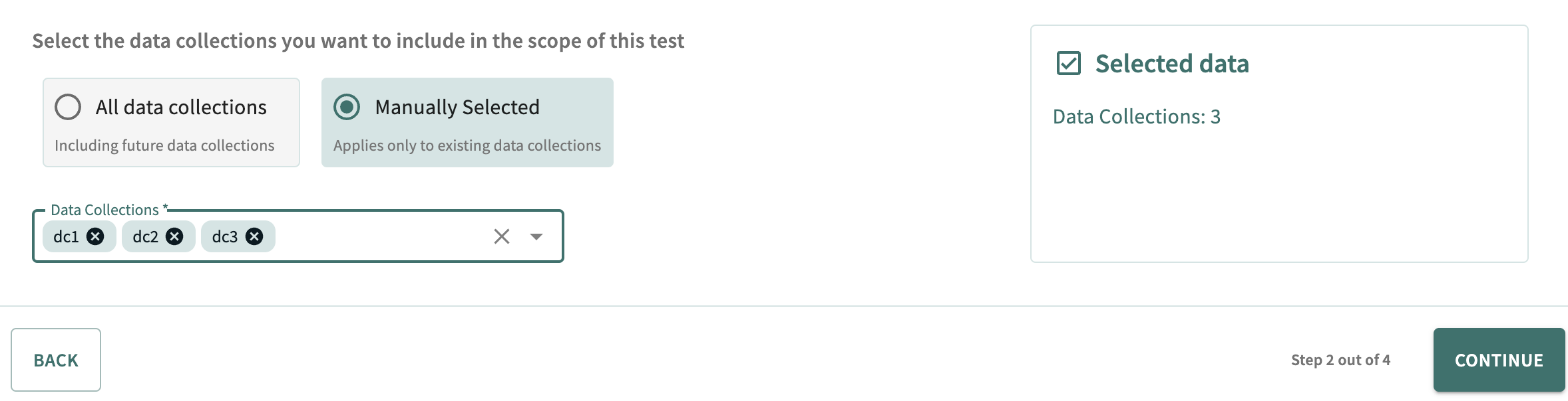 Model test manual data collections