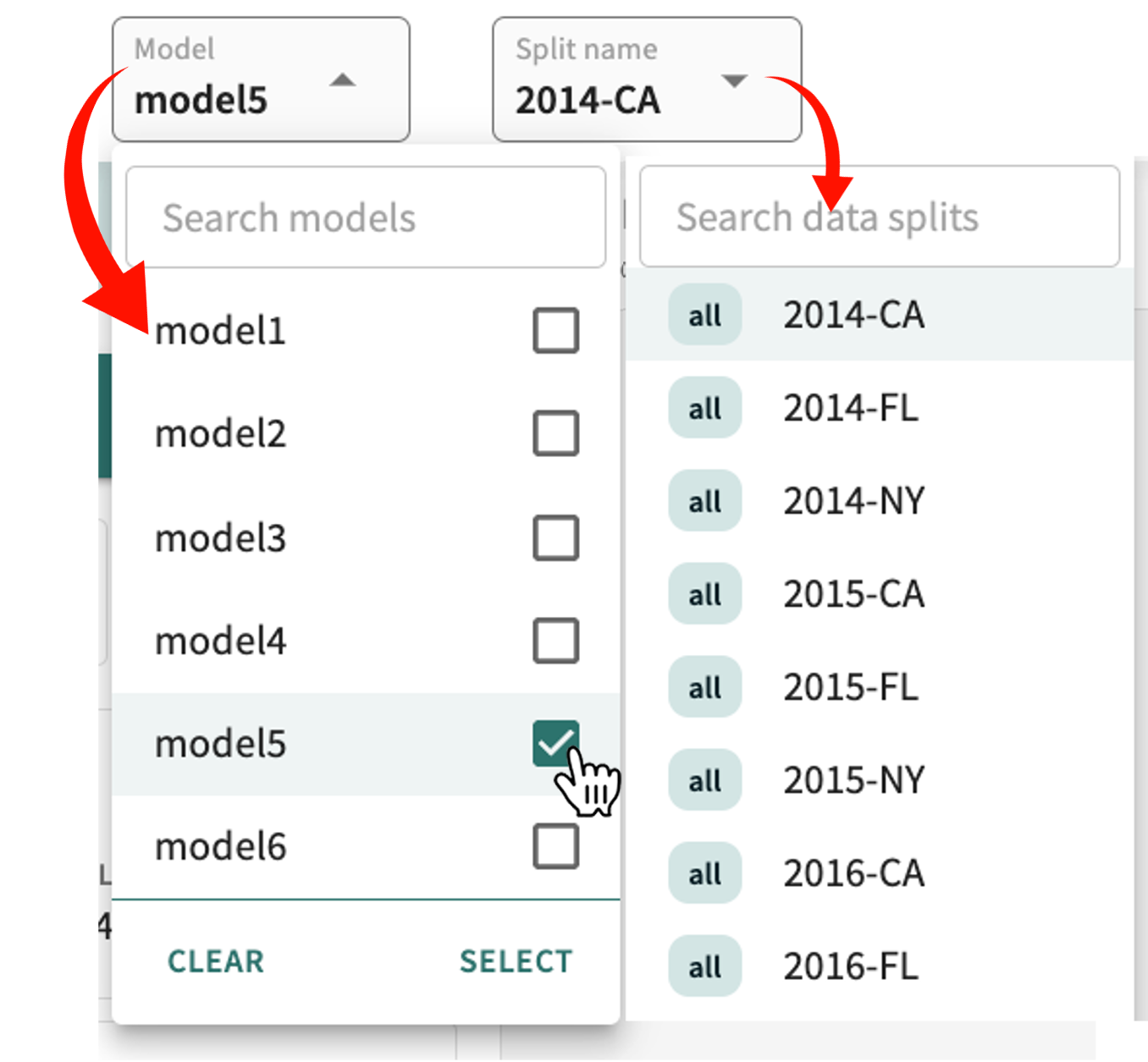 change model and split