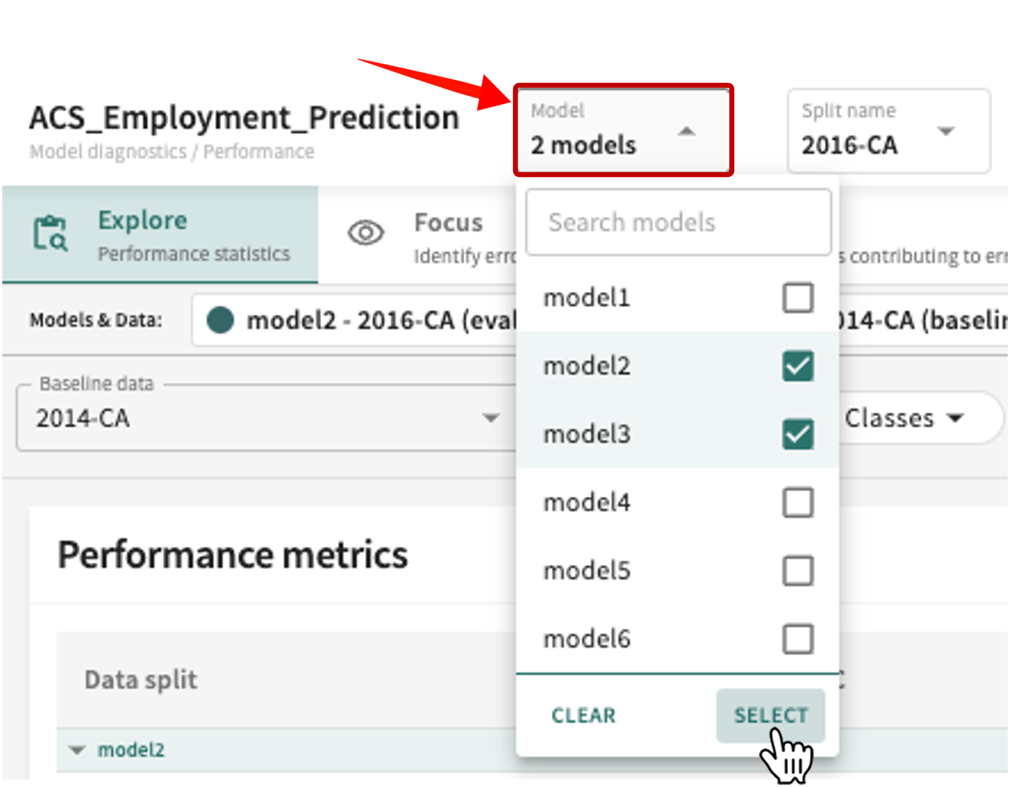 model selection