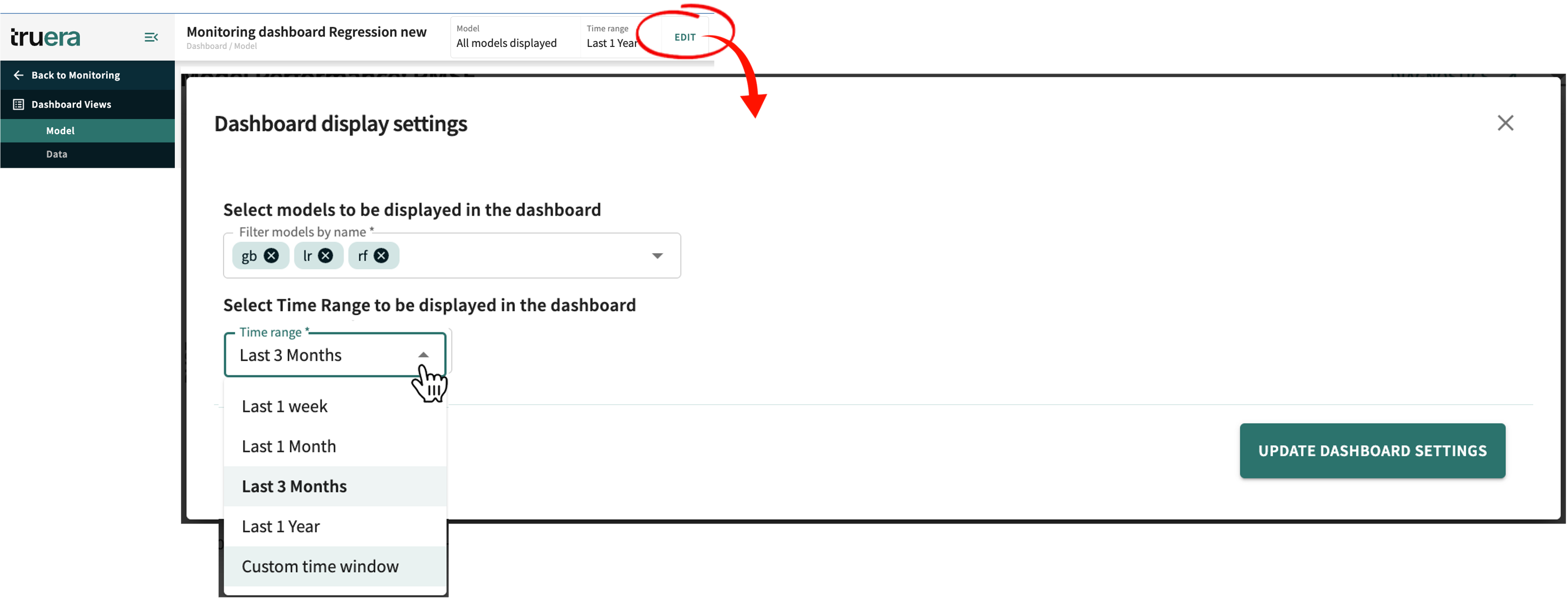 global dashboard settings