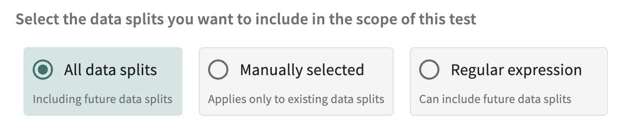 Model test data split definition